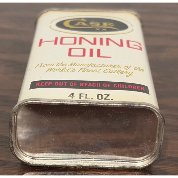 VTG Case XX Honing Oil 4fl.oz. Tin Dropper Cap Worlds Finest Cutlery Mfg - Picture 5 of 6